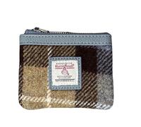 Buchanan Tweed-Geldbörse aus echtem Harris-Tweed - kompakte Münz- und Kartenbörse mit interner Trennwand - 10,5 x 9 x 1,5 cm, Blauer Schiefer, Eine Größe, Klassisch