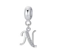 Buchstaben-Anhänger aus 925er-Sterlingsilber, für Pandora-Armbänder, Polyester