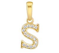 Buchstaben Anhänger aus Gold 585 mit Brilliance Zirconia Buchstabe S