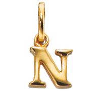 Buchstabenanhänger JOBO "Anhänger Buchstabe", gelbgold 333, Schmuckanhänger, Damen, N, Gelbgold 333, 333 Gold (40628822-0) gelbgold 333