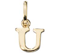 Buchstabenanhänger JOBO "Anhänger Buchstabe", gelbgold 333, Schmuckanhänger, Damen, U, Gelbgold 333, 333 Gold (15039100-0) gelbgold 333