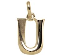 Buchstabenanhänger JOBO "Anhänger Buchstabe", gelbgold 375, Schmuckanhänger, Damen, U, Gelbgold 375, 375 Gold (40595839-0) gelbgold 375