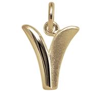 Buchstabenanhänger JOBO "Anhänger Buchstabe", gelbgold 375, Schmuckanhänger, Damen, V, Gelbgold 375, 375 Gold (94070601-0) gelbgold 375