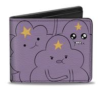 Buckle-Down Cartoon Network Wallet Bifold Adventure Time Lumpy Space Princess Poses Stacked Lavender Vegan Leather