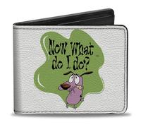 Buckle-Down Courage the Cowardly Dog Wallet, Bifold, Courage the Cowardly Dog Now What Do It Do?Titelpose, Veganes Leder