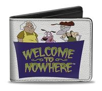 Buckle-Down Courage the Cowardly Dog Wallet Bifold Courage the Cowardly Dog Welcome To Nowhere Title Pose Vegan Leather