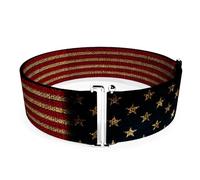 Buckle-Down Damen Gürtel Vintage US-Flagge Stretch 58,9 bis 107,7 cm, mehrfarbig, Mehrfarbig, 57.5-105 cm