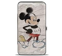 Buckle-Down Damen Scharnier Geldbörse Mickey Mouse, Micky Maus, 7" x 4", Buckle-down Scharnier-Geldbörse - Mickey Mouse