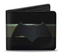 Buckle-Down Geldbörse aus PU - Batman 2017 Icon/Stripe schwarz/Gold verblasst