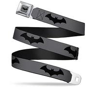 Buckle-Down Gürtel Full Color Seatbelt Belt-Retro Bat Logo Gray/Black X-Large Webbing, Mehrfarbig, 1.5" Wide-32-52 Inches in Length