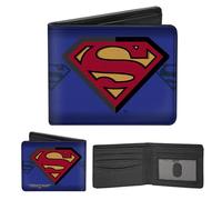 Buckle-Down Herren Bifold Wallet Superman Reisezubehr-Bi-Fold-Brieftasche, Mehrfarbig, 4.0" x 3.5"