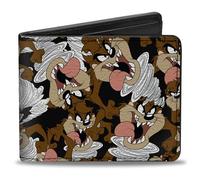 Buckle-Down Herren Bifold Wallet Tasmanian Devil Taz Reisezubehr-Bi-Fold-Brieftasche, Mehrfarbig, 4.0" x 3.5"