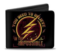 Buckle-Down Herren Bifold Wallet The Flash, Der Blitz, 4.0" x 3.5"