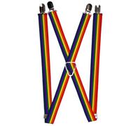 Buckle-Down Herren-Hosenträger, Regenbogenfarben, mehrfarbig, Einheitsgröße