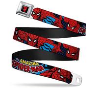 Buckle-Down Herren Marvel Comics Full Color Seatbelt Belt-Amazing Spider-Man X-Large Webbing Gürtel, Mehrfarbig, 4 cm Breit-81/132 cm Länge