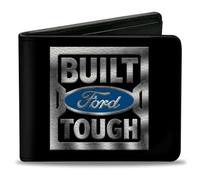 Buckle-Down Herren Mit Schnalle Reisezubehr-Bi-Fold-Brieftasche, Built Ford Tough, 4.0" x 3.5"