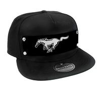 Buckle-Down Herren Snapback Hat-Mustang Pony Logo White/Black Mütze, Mehrfarbig, Einheitsgröße