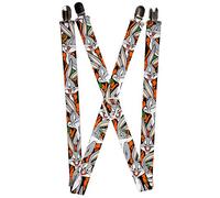Buckle-Down Herren Suspender-Bugs Bunny Hosenträger, Mehrfarbig, 3.5" x 2.5"