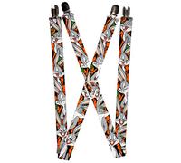 Buckle-Down Herren Suspender-Bugs Bunny Hosenträger, Mehrfarbig, 3.5" x 2.5"