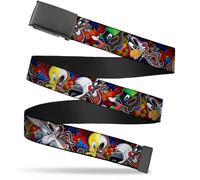 Buckle-Down Looney Tunes Herren-Gürtel, 3,2 cm, mehrfarbig, 3,25 cm breit - passend für bis zu 42 Hosengrößen