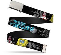 Buckle-Down Herren Web Belt Spongebob 1.25" Gürtel, Mehrfarbig, 1,25 Zoll breit