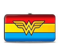 Buckle-Down Hinge Geldbörse - Wonder Woman Logo/Streifen rot/gelb/blau