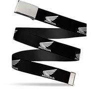 Buckle-Down Jungen Web Belt Moto 1.25" Grtel, Honda Motorrad Logo schwarz/weiß, 3 cm Breit-Passt Oben-107 cm Pant Größe