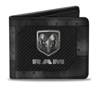 Buckle-Down mens Buckle-down Bifold Wallet Ram Reisezubehr Bi Fold Brieftasche, Schwarz, 4 EU
