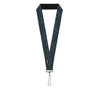 Buckle-Down Nickelodeon Schlüsselband, Avatar Last Airbender Air Element Symbol Blau, elastisch, Schwarz, 44" x 1"