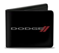 Buckle-Down Pu Bifold Herren Geldbörse, Dodge Red Rhombus Schwarz/Silberfarben/Rot (vertikal für Zellhüllen), Mehrfarbig, 4,0 x 3,5 US