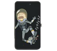 Buckle-Down Rick and Morty Wallet Hinged Rick and Morty Rattlestar Ricklactica Space Snake Scene Vegan Leather