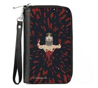 Buckle-Down Rick and Morty Wallet Zip Around Rick and Morty Tickets Please Guy Explosion Scene Vegan Leather