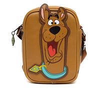 Buckle-Down Scooby Doo Umh?ngetasche Scooby Doo Smiling Face and Spots Brown Vegan Leather, Braun, 20,3 cm x 15,2 cm
