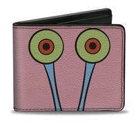 Buckle-Down SpongeBob Schwammkopf-Geldbörse, Bifold, PU-Leder, Gary die Schnecke, Nahaufnahme, Rosa, SpongeBob Schwammkopf, 4.0" x 3.5"
