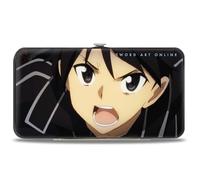 Buckle-Down Sword Art Online Geldbörse, aufklappbar, Sword Art Online Asuna und Kirito Face Expression Close Up, veganes Leder