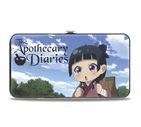 Buckle-Down The Apothecary Diaries Wallet Hinged The Apothecary Diaries Chibi Maomao Poses and Logo Sky Blue, Vegan Leather