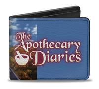 Buckle-Down The Apothercary Diaries Wallet Bifold The Apothecary Diaries Maomao Pose and Title Logo Blues, Veganes Leder