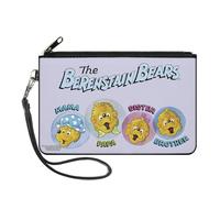 Buckle-Down The Berenstain Bears Wallet Zip Clutch, The Berenstain Bears Family Smiling Faces, Canvas, Mehrfarbig, LARGE, Casual