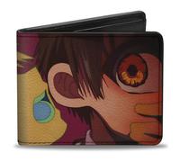 Buckle-Down Toilet-Bound Hanako-Kun Wallet Bifold Toilet Bound Hanako Kun Silencing Scene Close Up und Logo Vegan Leder