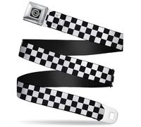 Buckle-Down Unisex-Erwachsene Gürtelschnalle Checker Schwarz Weiß, Chevy, Adult XL (34"-52")