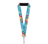 Buckle-Down Unisex-Erwachsene Lanyard-1.0-The Little Mermaid/Castle Ariel, Flounder & Schlsselanhnger, Mehrfarbig, Einheitsgröße