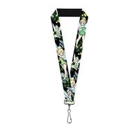 Buckle Down Unisex-Erwachsene Schlüsselband - 1.0 - Tinker Bell 4-Posen/Farbspritzer schwarz/grün Schlüsselanhänger, Mehrfarbig, Einheitsgröße