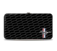 Buckle-Down Unisex Hinge Wallet-Mustang Geldbörse, Schwarz, 7" x 4"