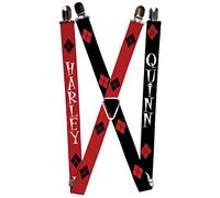 Buckle-Down Unisex-Hosenträger Harley/Diamonds Rot/Schwarz/Weiß + Quinn/Diamant, multi, Einheitsgröße
