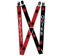 Buckle-Down Unisex-Hosenträger Harley/Diamonds Rot/Schwarz/Weiß + Quinn/Diamant, multi, Einheitsgröße