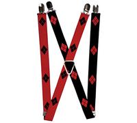 Buckle-Down Unisex-Hosenträger Harley Quinn Diamonds schwarz/rot, multi, Einheitsgröße