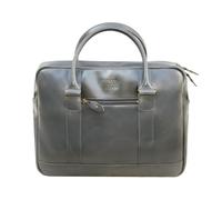 Buckle & Seam Everett Aktentasche Leder 38 cm Laptopfach anthrazit Herren