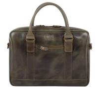 Buckle & Seam Everest Aktentasche Leder 38 cm Laptopfach olive Herren