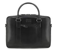 Buckle & Seam Everett Aktentasche Leder 38 cm Laptopfach black (1110EVE015DOT) schwarz