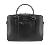 Buckle & Seam Everett Aktentasche Leder 38 cm Laptopfach black (1110EVE015DOT) schwarz